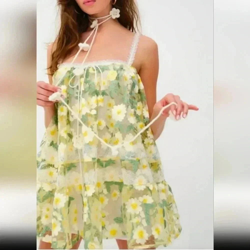 For Love and Lemons Rachel Babydoll Mini Dress